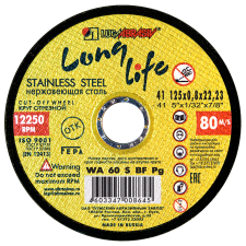 Купить Круг отрезной 125x0,8x22,2 long life нерж