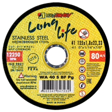 Купить Круг отрезной 125x1.8x22,2 long life нерж